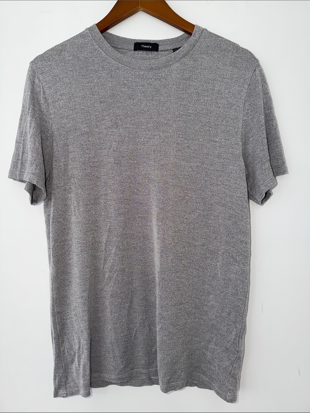 Theory Heather Gray Short-Sleeve Crewneck Tee